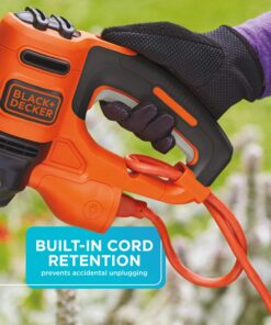 BLACK+DECKER Hedge Trimmer with Saw, 20-Inch, Corded (BEHTS300),Orange 12 71MDREpb4DL