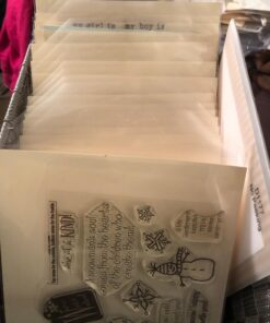 Avery Elle SS-5001 Stamp & Die Storage Pockets 50/Pkg Large 5 ½” x 7 3/8" , white/clear , Single Pack 20 71MDzUQWSAL