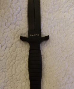 Smith & Wesson SWHRT9B 9in High Carbon S.S. Fixed Blade Knife with 4.7in Dual Edge Blade and TPE Handle for Outdoor, Tactical, Survival and EDC Standard Packaging 57 71MERnohhVL