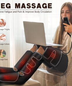 FIT KING Full Leg Massager with Heat, Air Compression Massager for Foot Calf & Thigh Muscle Relaxation and Recovery, Helpful for Pain Relief,Swelling, Edema and RLS, FSA-HSA Approved 21 71MEnY59xVL 1