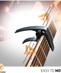 GUITARX X1 Capo for Acoustic Guitar, Electric Guitar Capo - Also For Bass, Ukulele, Banjo and Mandolin - #1 Brand Among Guitar Capos - Aluminum Alloy, 2-Pack 10 71MFhCNYHpL