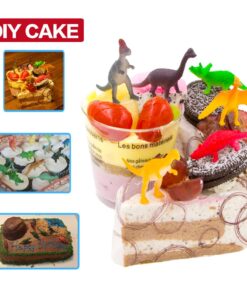 82 Piece Mini Dinosaur Toy Set for Dino Party Favor Supplies Birthday Cupcake Toppers - Assorted Vinyl Plastic Figure Toys for Kids Toddler Pinata Filler School Carnival Prize Bulk Goodie Bag Stuffers 26 71MFzVLD1L