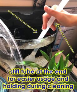 SunGrow Aquarium Maintenance Kit with Priming Bulb, 65-Inches, Easy to Use, Perfect for Small Fish Tanks, 2-Minutes to Assemble (3.5" nozzle length) Blue Sand Cleaner ( 3.5" nozzle length ) 25 71MGKpuSZ6L