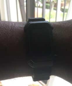 SUPCASE Unicorn Beetle Pro Series Design for Fitbit Charge 2, Replacement Bands with Built-in Rugged Protective Case (Black) Black 45 71MGjS8F0L