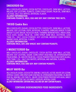 Mars SNICKERS, TWIX, 3 MUSKETEERS & MILKY WAY Full Size Christmas Candy Chocolate Bar Variety Box, 18 ct Bulk Candy 18 Count (Pack of 1) 30 71MHN0DBN2L