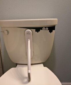 (2) Sticker Connection | Toilet Monster Bathroom Decal | Sticker Funny Kids Vinyl Decal Potty Training Halloween | 2"x12" (Black) 34 71MHcWcD8L