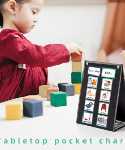 ANCOMEDO Visual Schedule Chart for Kids Chore with 92 Pieces Cards, Visual Behavioral Routine Tool for Toddlers, Daily Schedule Board Autism Learning Materials for Classroom Home (Standard Size) Normal 13 71MHea n7zL