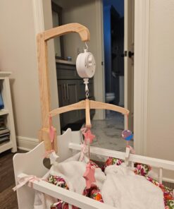 Baby Rotary Mobile Crib Bed Bell Toy Windup Clockwork Movement Music Box with Rotating Hook - Over The Rainbow Somewhere Over the Rainbow 16 71MHqoqmAvL