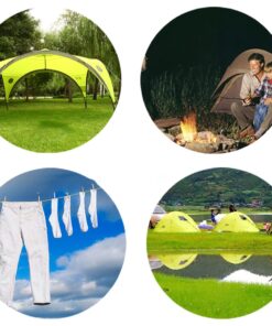 TRIWONDER Reflective Guyline, Tent Cord Nylon Paracord Rope with Guyline Adjuster for Camping Tent, Outdoor Packaging (Yellow - 4 Pack) 01 Yellow (Φ3mm) - 4 Pack 12 71MHvQ D0BL