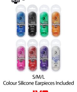 JVC HAFX5R Gumy Plus Inner Ear Headphones (Red) Raspberry Red One Size 13 71MHx4 8CgL