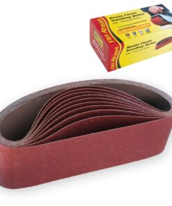 IVY Classic 43062 Flex-Abrasive 3-Inch x 21-Inch 50 Grit Coarse Resin Cloth Aluminum Oxide Sanding Belt, 10-Pack 3 x 21-inch 50 Grit- Coarse 5 71MI40u33L
