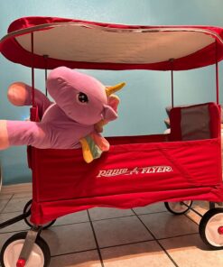 Radio Flyer 3-In-1 EZ Folding, Outdoor Collapsible Wagon for Kids & Cargo, Red Folding Wagon Canopy 80 71MIMgHQboL