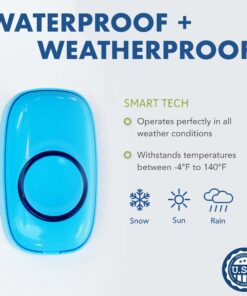 SadoTech Wireless Doorbells for Home, Apartments, Businesses, Classrooms, etc. - 1 Door Bell Ringer & 2 Plug-In Chime Receiver, Battery Operated, Easy-to-Use, Wireless Doorbell w/LED Flash, Gray 1 push button + 2 receiver 14 71MIgkWpjL 5