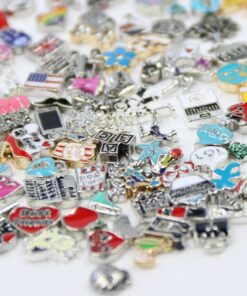 Miraclekoo 100 Pcs Floating Charms Assorted Mix DIY for Floating Lockets Glass Living Memory Lockets,Random Style 16 71MJW7uINdL
