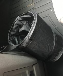 Zone Tech Universal Traveling Portable Car Trash Can - Black Collapsible Pop-up Leak Proof Trash Can- for Garbage to Organize Car, Waste Basket Bin, Rubbish Bucket (1 Pack) 1 Pack 41 71MJzh8NEqL