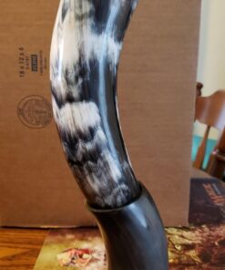 AleHorn Viking Horn Mug with Stand | Viking Drinking Horn Mug, Viking Cup | Handcrafted Tankard Mug, Viking Beer Mug | Viking Drinking Cup | Viking Mugs | Horn Cup - Viking Mug | Polished 20 oz XL - 20oz 47 71MKYufNDYL