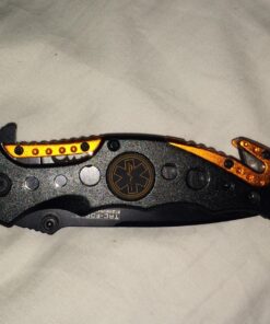 TAC-FORCE Spring Assisted Opening EMT EMS ORANGE Rescue Folding Pocket Knife 37 71MKxYIPPiL