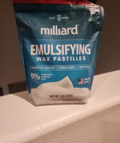 Milliard Non-GMO Emulsifying Wax Pastilles, 2 lbs Resealable Bag, Perfect for DIY Creams/Lotions 2 Pound (Pack of 1) 35 71MLR30HP L