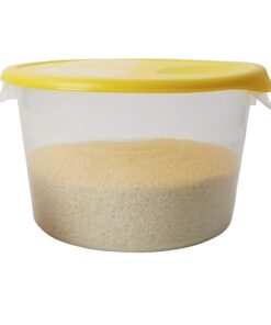 Rubbermaid Commercial Lid (Lid Only) for Round Food Storage Container, Fits 4 Qt. Containers, Yellow (FG572200YEL) 7 71MLl786JWL