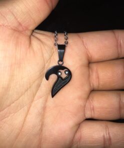 Jstyle Stainless Steel Mens Womens Couple Necklace Pendant Love Heart CZ Puzzle Matching 25 71MPBk8BRZL