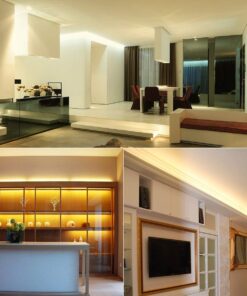 echosari Battery Powered Led Strip Lights with Remote Warm White, 8 Modes, Dimmable, Timer, Self-Adhesive, Cuttable, Waterproof, 9.8FT 90Led Strip Lights for TV Kitchen Cupboard Bedroom Decor 28 71MPYQakhVL