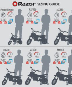 Razor MX400 Dirt Rocket 24 Volts Motocross Electric Dirt Bike with Hand Operated Brakes, Retractable Kickstand, and Folding Metal Pegs, White 16 71MQ72SwwUL