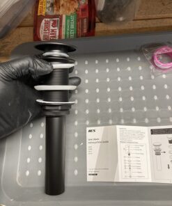 KES Bathroom Sink Drain without Overflow Vessel Sink Lavatory Vanity Pop Up Drain Stopper Oil Rubbed Bronze Finish, ALL Metal Rustproof Brass and 304 Stainless Steel, S2008D-ORB NO Overflow, 1 Pack 34 71MQ7UtP9JL