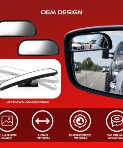 Blind Spot Convex Car Rear View Mirror: Rearview/Side Stick On Mirror Automotive Accessories | Narrow Blindspot Mirrors For Car By Utopicar (2 pack) 15 71MR7qIFaL