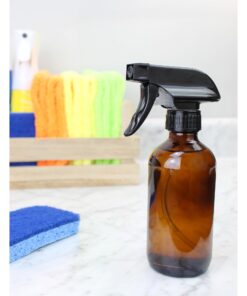 Cornucopia 16oz Amber Glass Spray Bottles w/Reusable Chalk Labels (2 Pack), Heavy Duty Mist & Stream 3-Setting Sprayer; Great for Essential Oils 28 71MRaaLMjoL