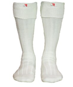 Scottish Highland Wear Wool Blend Hose Socks Kilt Accessories Large Off-white 3 71MSSKDdbL