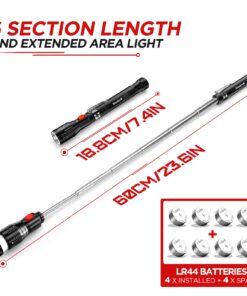 Gifts for Men, Stocking Stuffers for Men, Telescoping Magnetic Flashlight Pickup Tool, Christmas Gifts for Men, Dad, Him, Husband, Cool Gadgets for Men, Unique Gifts for Men Who Have Everything Red 10 71MSmZ0ZNgL