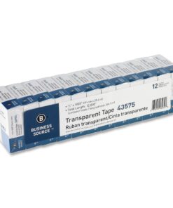 Business Source All-purpose Transparent Glossy Tape (43575) (Pack of 12) Pack of 12 Clear 17 71MTBhIDIKL