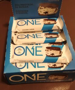 ONE Protein Bars, Cookies & Creme, Gluten Free Protein Bars with 20g Protein and Only 1g Sugar, Guilt-Free Snacking for High Protein Diets, 2.12 oz (12 Count) Cookies & Crème 21 71MTFOsUWqL