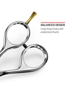 Suvorna Beard scissors for men | Mustache scissors for men | Beard trimming scissors | Grooming scissors men | Barber scissors, 5 inch hair scissors professional | Japanese steel hair cutting scissors Contemporary 17 71MU XNLbcL