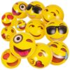 12-Pack Emoji Inflatable Beach Balls Bulk for Kids & Adults I Swimming Pool Toys with 6 Unique Emoji Design I Kids Beach Toys for Beach Games I Kids Summer Toys Water Balls I Toddler Pool Toys for Fun 39 71MUShPRS8L