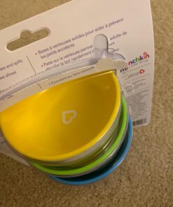 Munchkin® Stay Put™ Suction Bowls for Babies and Toddlers, 3 Pack, Blue/Green/Yellow 3pc Bowls, Yellow 35 71MUVY1FvAL