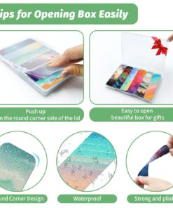 TOEMUR 72 Pieces Calm Strips Anxiety Sensory Stickers with Storage Box 2 Textured Surface Adhesives Fidget Strips for Office & Classroom Desk Relieve Adult & Teen Stress Unique Style 14 71MUxy7zkDL