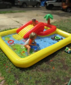 Intex 57454EP 100-inch x 77-inch Inflatable Ocean Children's Play Center Outdoor Backyard Kiddie Pool and Game Set 1 Pack 38 71MVbIS3IyL
