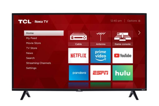 TCL 40-inch 1080p Smart LED Roku TV - 40S325, 2019 Model , Black TV only