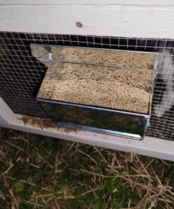 Pet Lodge® Small Animal Feeder with Lid and Sifter Bottom | Outdoor Gravity Feeder for Rabbits, Ferrets and Other Small Animals | Heavy Duty and Durable 8 71MVsZqFQL