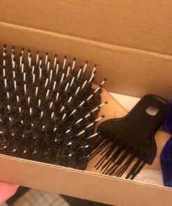 Bsisme Hair Brush-Boar Bristle Hairbrush with Detangling Pins Wooden Paddle Detangler Hairbrush for Women Men Reduce Frizz Dry Restore Natural Shine Natural Wood Color 39 71MVycDtXWL