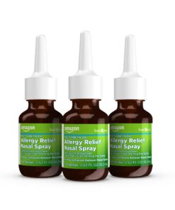 Amazon Basic Care 24-Hour Allergy Relief Nasal Spray, Fluticasone Propionate (Glucocorticoid) 50 mcg, Full Prescription Strength, Non-Drowsy, 0.62 Fl Oz (3 Pack) 0.62 Fl Oz (Pack of 3) 22 71MW5HchdpL