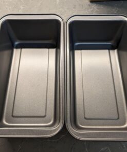 Amazon Basics Rectangular Baking Bread Loaf Pan, 9.5 x 5 Inch, Set of 2, Gray 43 71MWRzX0ZrL