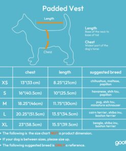 Gooby Padded Vest Dog Jacket - Red, Medium - Warm Zip Up Dog Vest Fleece Jacket with Dual D Ring Leash - Winter Water Resistant Small Dog Sweater - Dog Clothes for Small Dogs Boy and Medium Dogs Medium chest (18.25") 1 25 71MWkHQcKgL