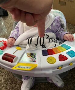 Infantino Music & Lights 3-in-1 Discovery Seat and Booster - Convertible, Infant Activity and Feeding Seat with Electronic Piano for Sensory Exploration, for Babies and Toddlers, Teal 47 71MWys0eHwL