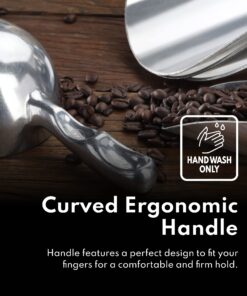 New Star Foodservice 34608 One-Piece Cast Aluminum Round Bottom Bar Ice Flour Utility Scoop, 85-Ounce, Silver (Hand Wash Only) 21 71MX8 vBCkL