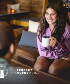 Simple Modern Travel Coffee Mug with Lid and Handle | Reusable Insulated Stainless Steel Coffee Tumbler Tea Cup | Gifts for Women Men Him Her | Voyager Collection | 12oz | Sea Glass Sage -Sea Glass Sage 10 71MYW5eQaKL