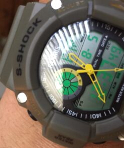 FANMIS Mens Analog Digital Dual Display Sports Watches Military Multifunctional 50M Waterproof LED Watch with Alarm Stopwatch Backlight 12H/24H Outdoor Running Swimming Green 30 71MYip7uhcL