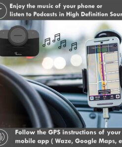 VeoPulse Car Speakerphone B-PRO 2 Hands-Free kit, 6W Hi-Fi Speakers, with Bluetooth Automatic multipoint Cellphone Connection 16 71MZ6mRqdLL