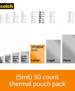 Alternative view of Scotch Thermal Laminating Pouches, 50 Count, Clear, 3 mil., Laminate Homemade Ornaments, Christmas Banners and Gift Tags, Ideal Holiday Supplies, Fits Letter Sized (8.9 in. × 11.4 in.) Paper 50-Pack